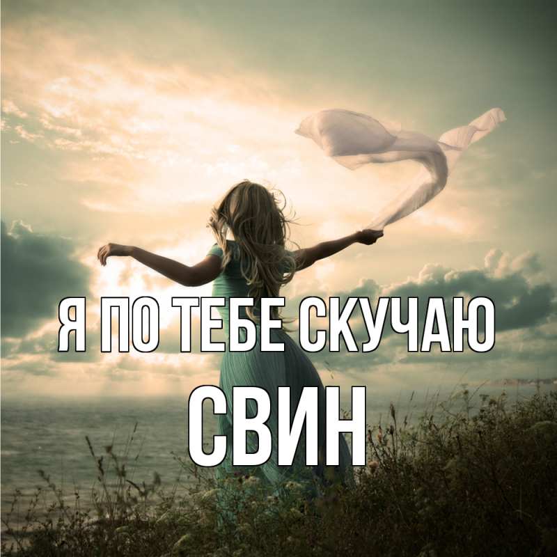 Картинка Я по тебе скучаю, Свин