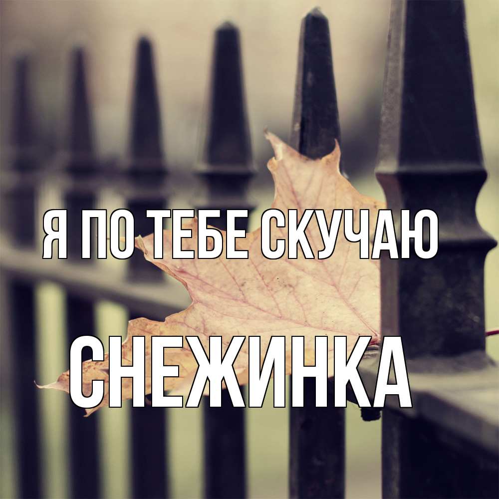 Открытка на каждый день с именем, Снежинка Я по тебе скучаю очень скучно Прикольная открытка с пожеланием онлайн скачать бесплатно 