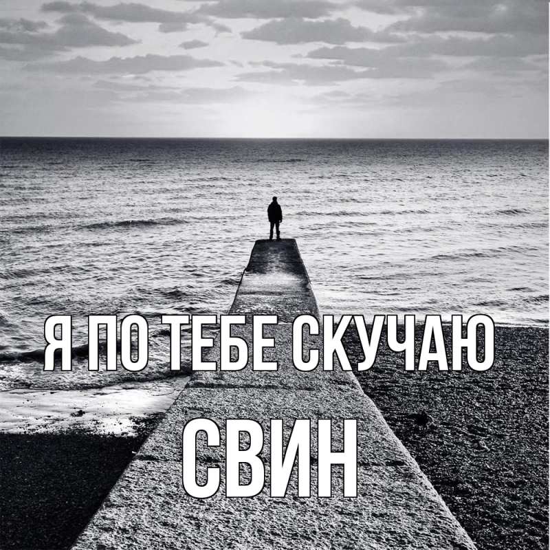 Картинка Я по тебе скучаю, Свин