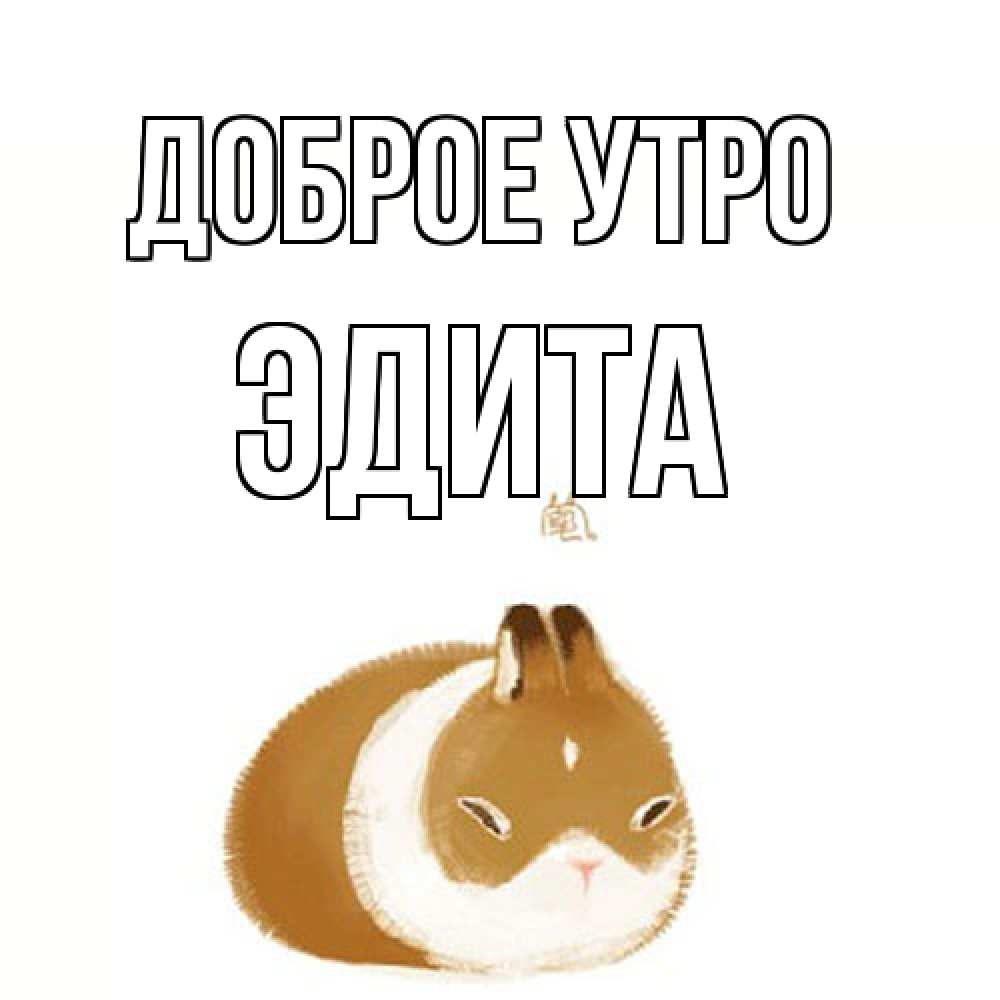 Открытка на каждый день с именем, Эдита Доброе утро хорошего утречка Прикольная открытка с пожеланием онлайн скачать бесплатно 