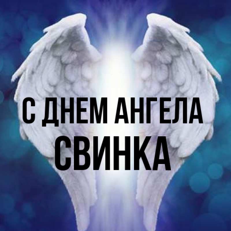 Картинка С днем ангела, Свинка