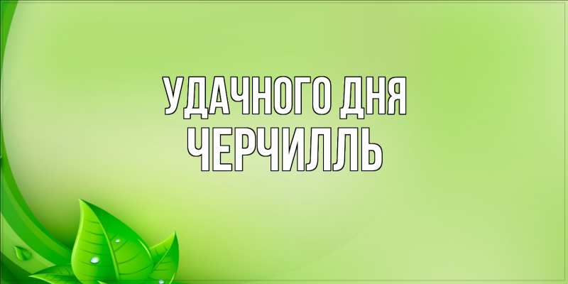 Картинка Удачного дня, Черчилль