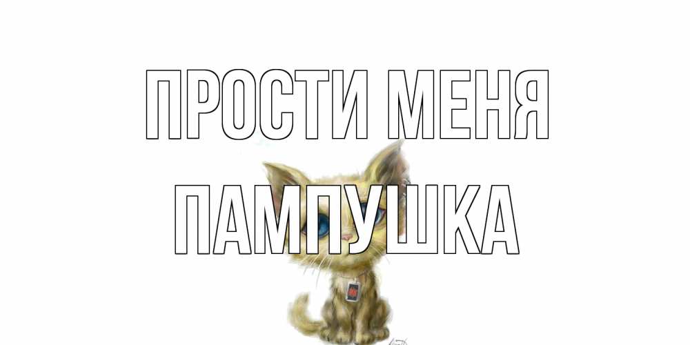 Открытка на каждый день с именем, Пампушка Прости меня прости меня открытка с котиком Прикольная открытка с пожеланием онлайн скачать бесплатно 