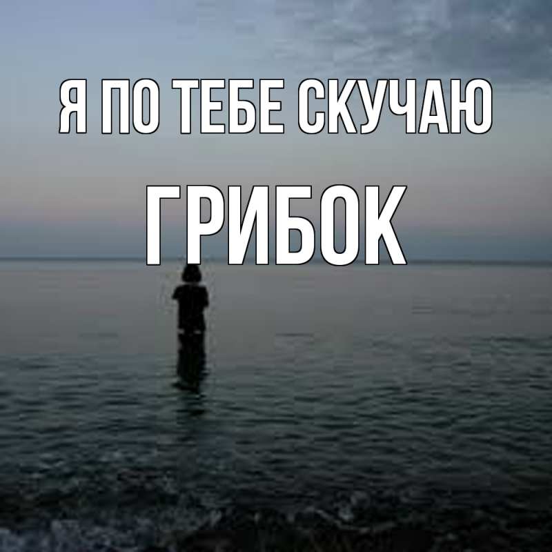 Картинка Я по тебе скучаю, Грибок