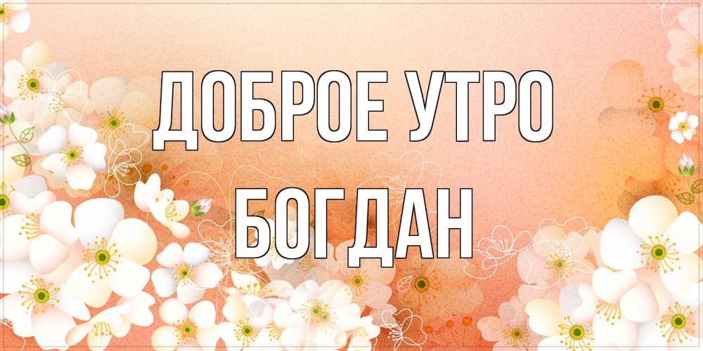 Открытка на каждый день с именем, Богдан Доброе утро доброе утро с цветами Прикольная открытка с пожеланием онлайн скачать бесплатно 