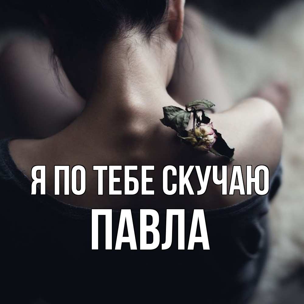 Открытка на каждый день с именем, Павла Я по тебе скучаю засох цветок Прикольная открытка с пожеланием онлайн скачать бесплатно 
