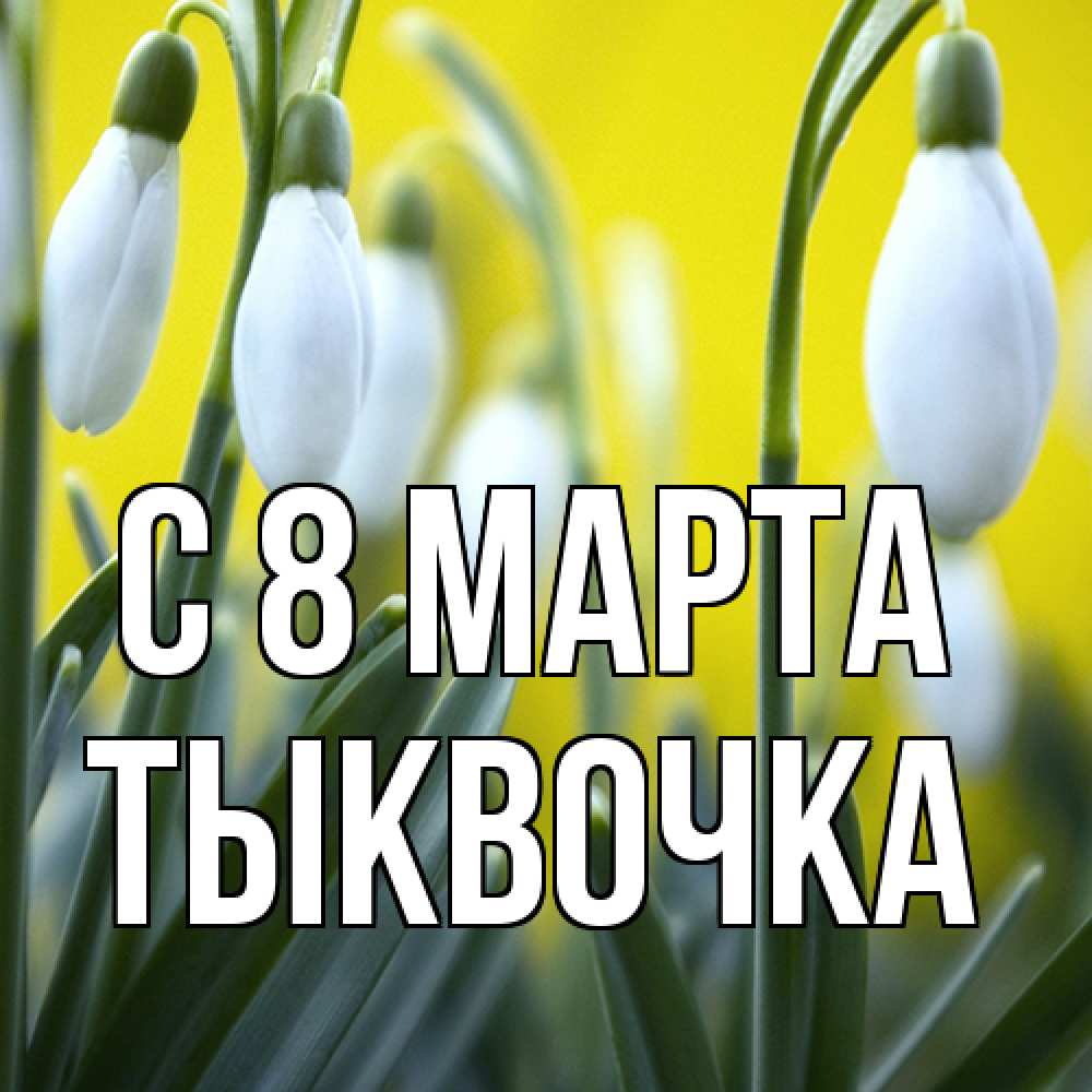 Открытка на каждый день с именем, тыквочка C 8 МАРТА весенние цветы Прикольная открытка с пожеланием онлайн скачать бесплатно 