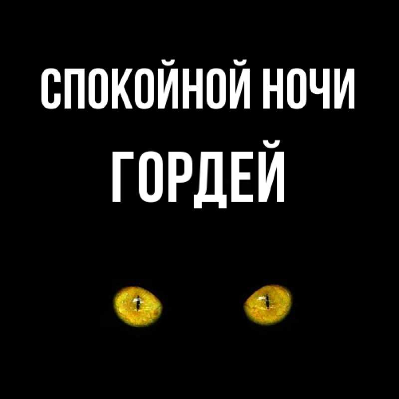 Картинка Спокойной ночи, Гордей