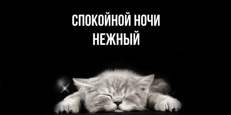 Картинка Спокойной ночи, Нежный