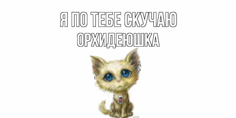 Картинка Я по тебе скучаю, Орхидеюшка