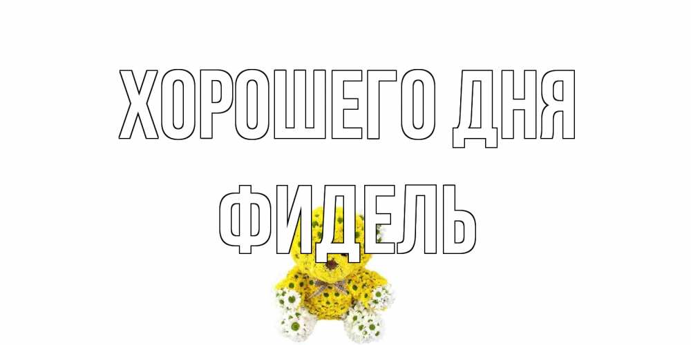 Открытка на каждый день с именем, Фидель Хорошего дня позитивного настроения вам Прикольная открытка с пожеланием онлайн скачать бесплатно 