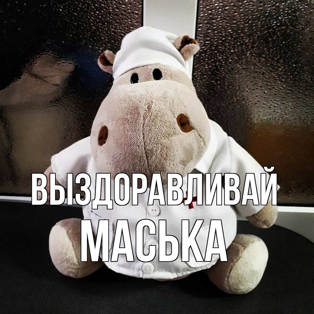 Открытка на каждый день с именем, Маська Выздоравливай всех излечит исцелит Прикольная открытка с пожеланием онлайн скачать бесплатно 