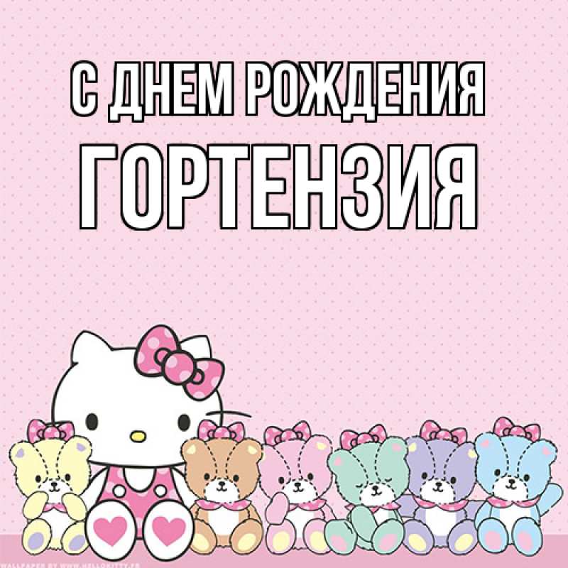 Картинка С днем рождения, Гортензия