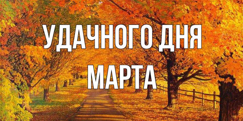 Открытка на каждый день с именем, Марта Удачного дня деревья с осенними листьями Прикольная открытка с пожеланием онлайн скачать бесплатно 