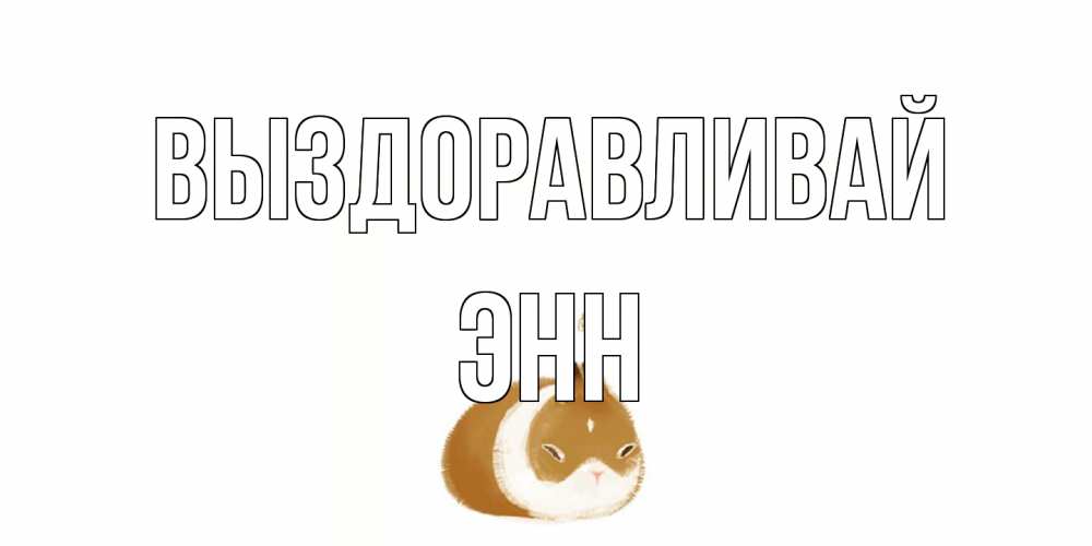 Открытка на каждый день с именем, Энн Выздоравливай морская свинка на открытке с пожеланиями не болеть Прикольная открытка с пожеланием онлайн скачать бесплатно 