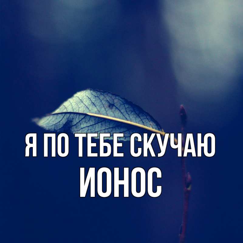 Картинка Я по тебе скучаю, Ионос