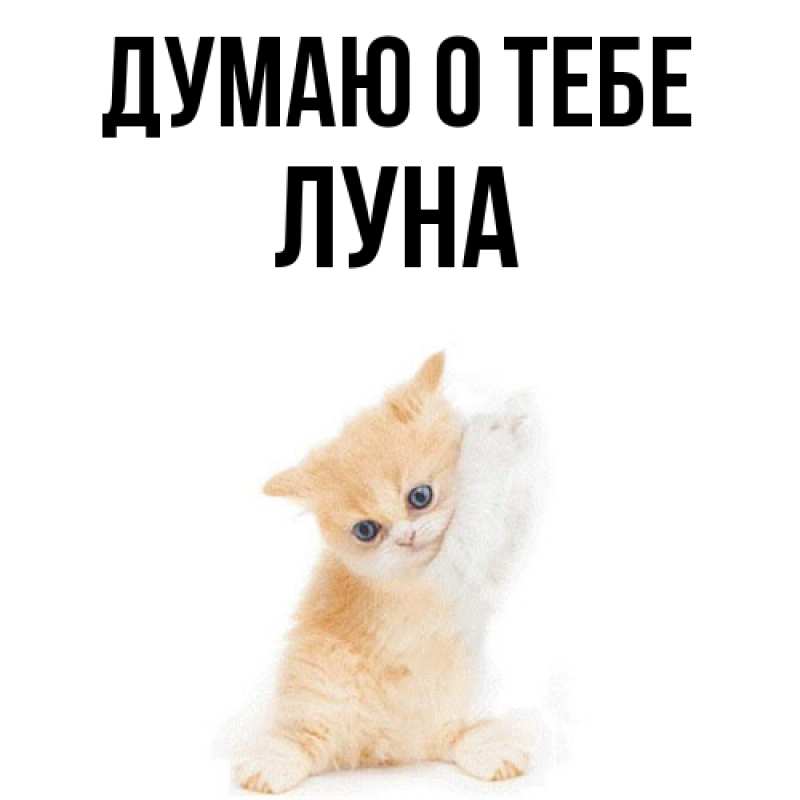 Картинка Думаю о тебе, Луна