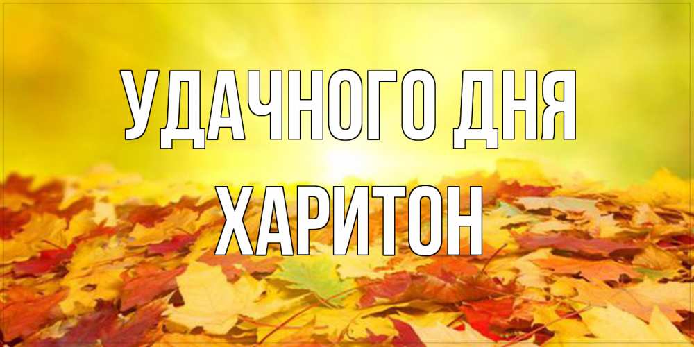 Открытка на каждый день с именем, Харитон Удачного дня пожелания удачного дня Прикольная открытка с пожеланием онлайн скачать бесплатно 