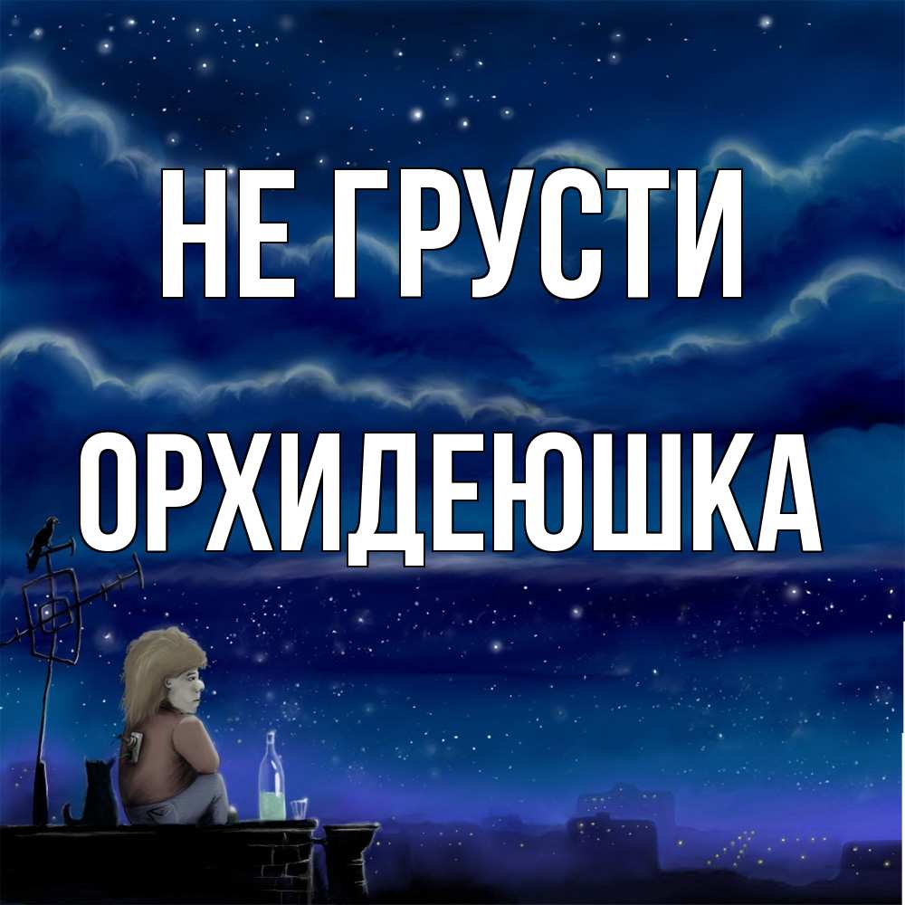 Открытка на каждый день с именем, Орхидеюшка Не грусти город с крыши Прикольная открытка с пожеланием онлайн скачать бесплатно 