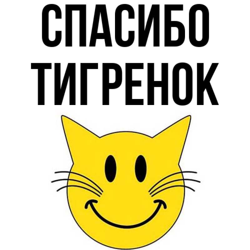 Картинка Спасибо, Тигpенок