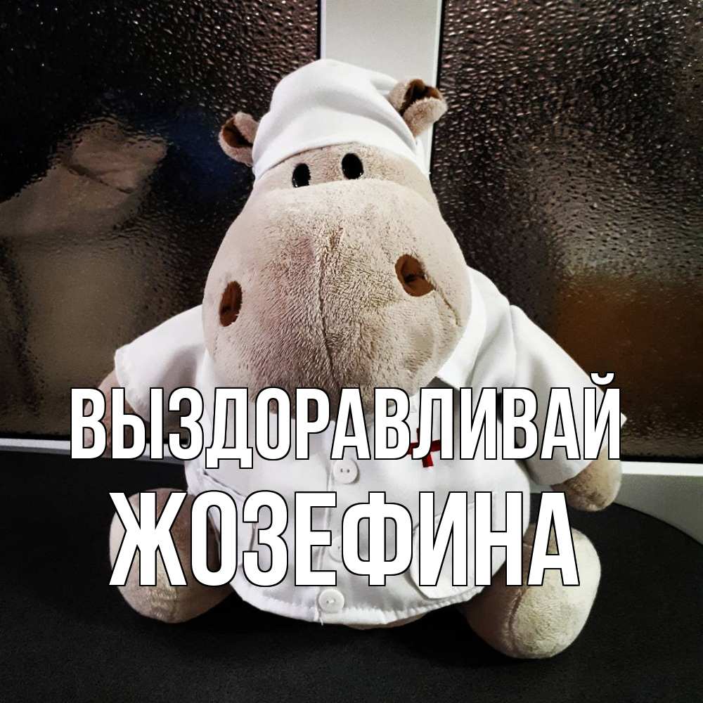 Открытка на каждый день с именем, Жозефина Выздоравливай всех излечит исцелит Прикольная открытка с пожеланием онлайн скачать бесплатно 