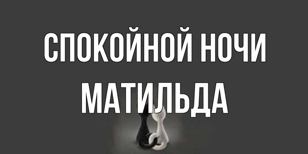 Открытка на каждый день с именем, Матильда Спокойной ночи коты Прикольная открытка с пожеланием онлайн скачать бесплатно 