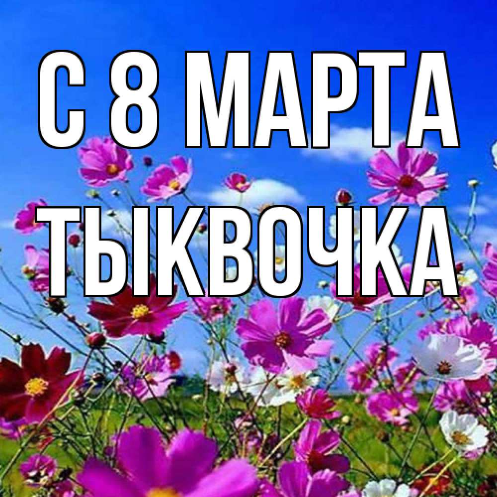 Открытка на каждый день с именем, тыквочка C 8 МАРТА цветы Прикольная открытка с пожеланием онлайн скачать бесплатно 