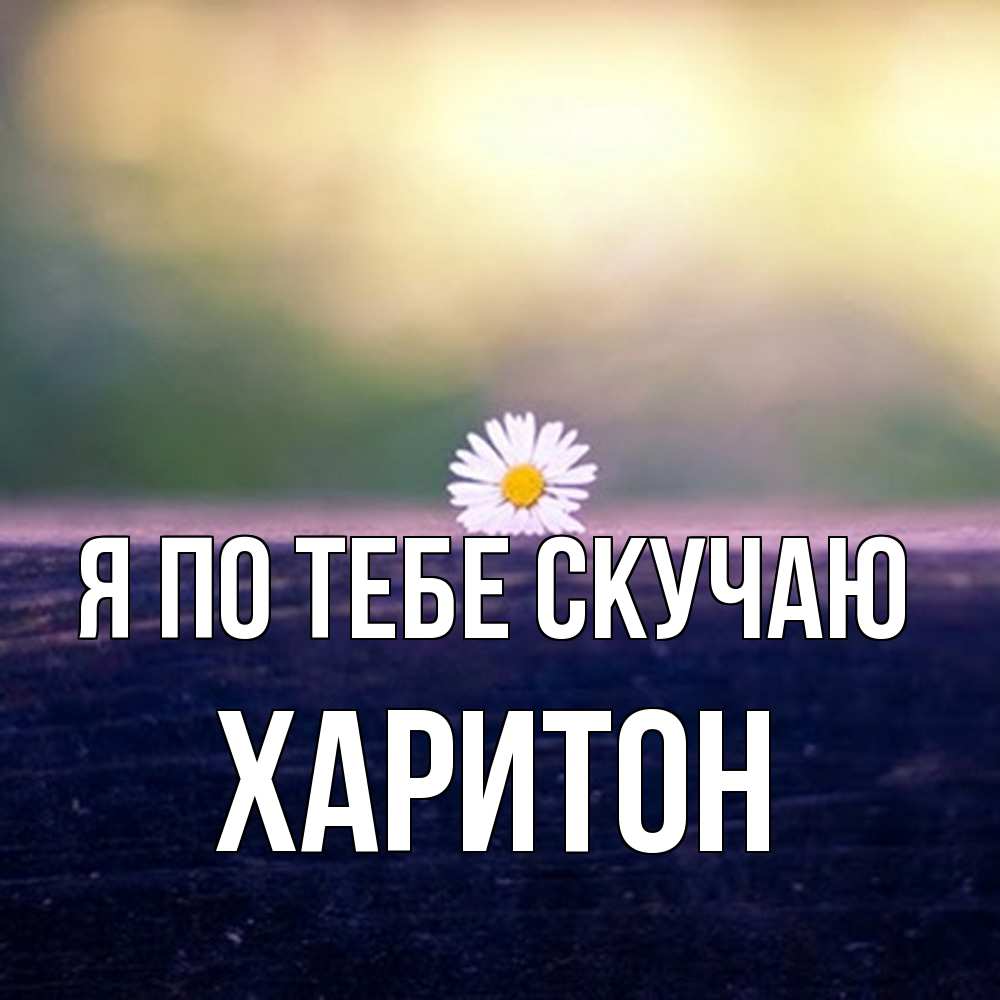 Открытка на каждый день с именем, Харитон Я по тебе скучаю приходи в гости Прикольная открытка с пожеланием онлайн скачать бесплатно 