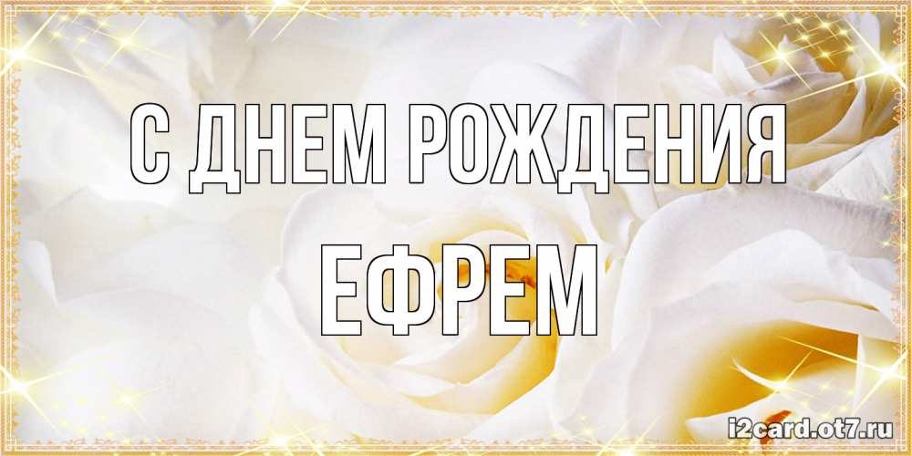 Открытка на каждый день с именем, Ефрем С днем рождения красивые розы и капли росы на этих чудесных цветах Прикольная открытка с пожеланием онлайн скачать бесплатно 