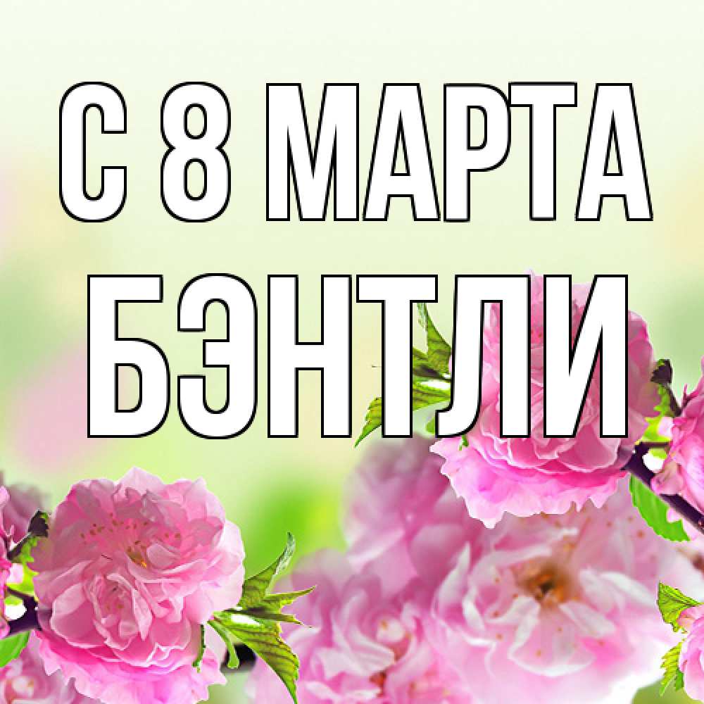 Открытка на каждый день с именем, Бэнтли C 8 МАРТА цветы Прикольная открытка с пожеланием онлайн скачать бесплатно 