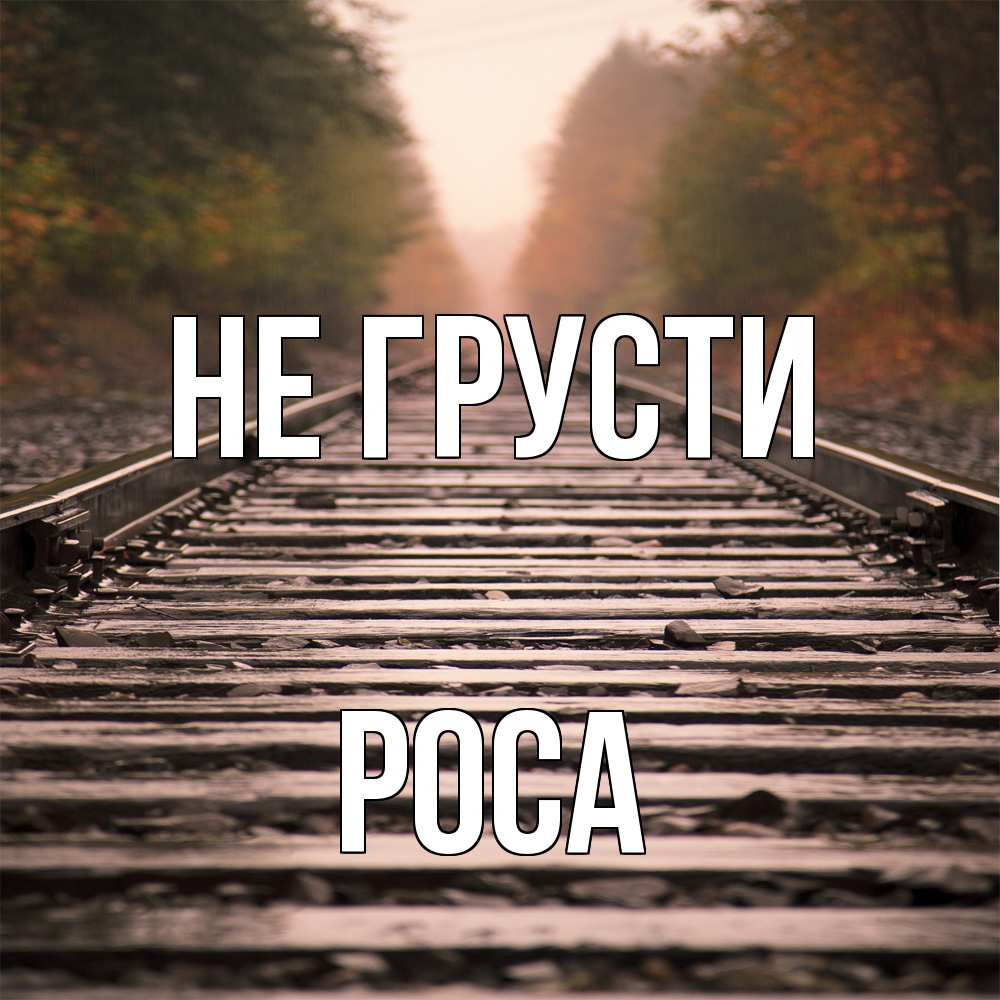 Открытка на каждый день с именем, Роса Не грусти лес и железная дорога Прикольная открытка с пожеланием онлайн скачать бесплатно 