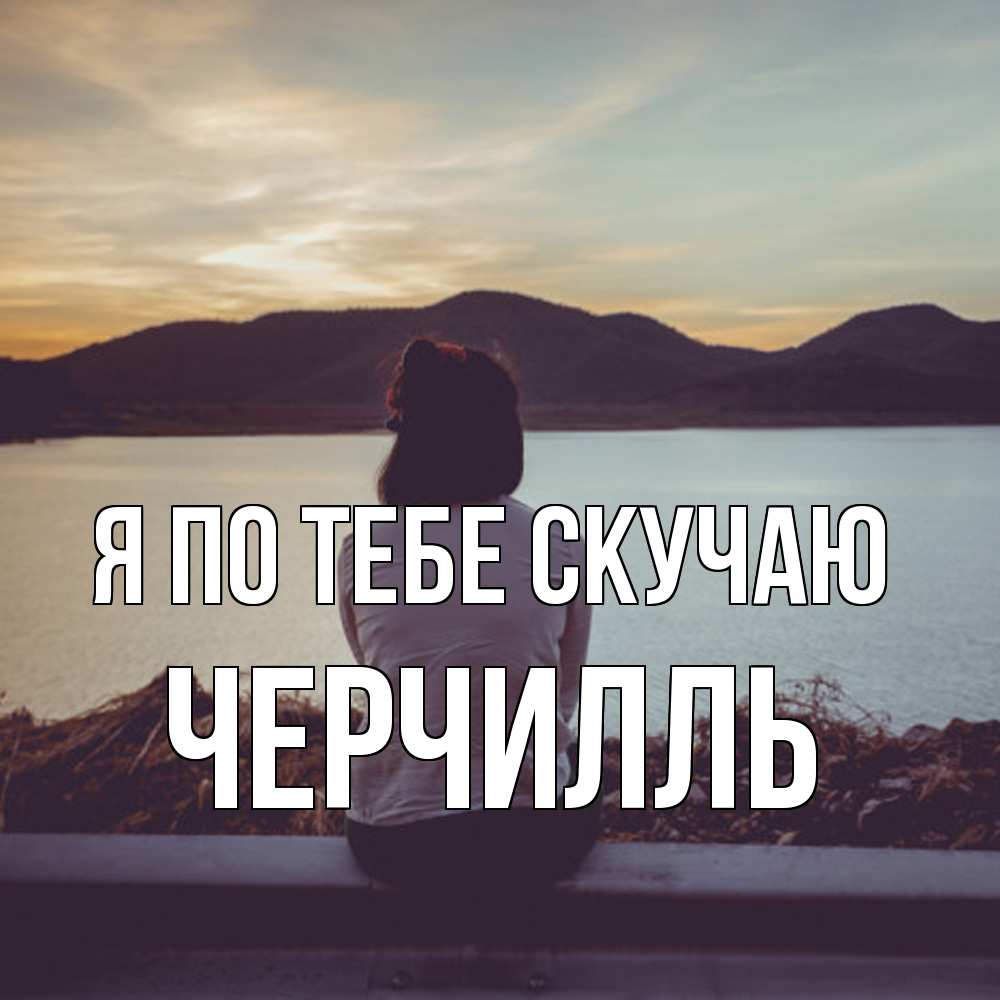 Открытка на каждый день с именем, Черчилль Я по тебе скучаю я уже соскучилась Прикольная открытка с пожеланием онлайн скачать бесплатно 