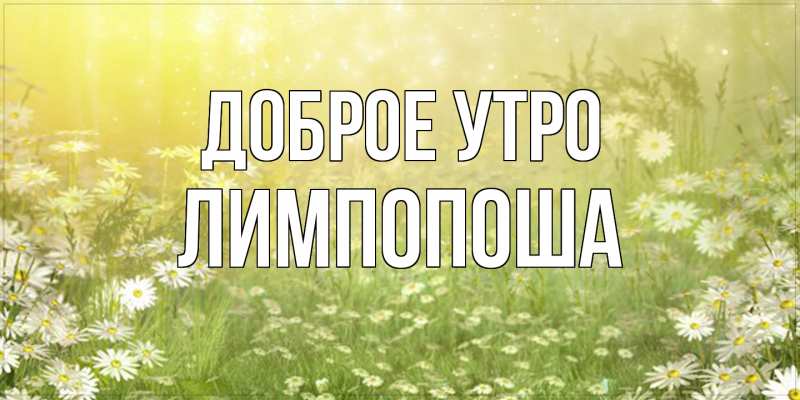 Картинка Доброе утро, лимпопоша
