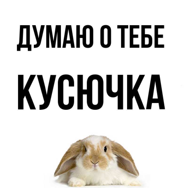 Картинка Думаю о тебе, Кусючка