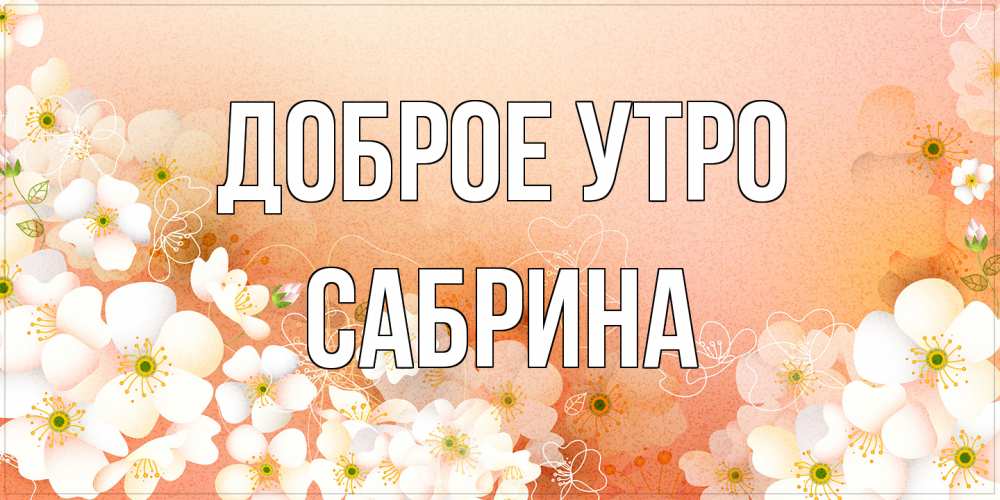 Открытка на каждый день с именем, Сабрина Доброе утро доброе утро с цветами Прикольная открытка с пожеланием онлайн скачать бесплатно 