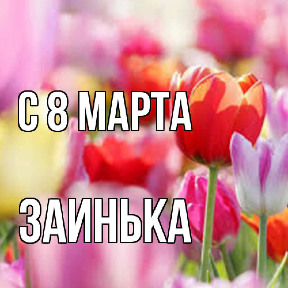Открытка на каждый день с именем, Заинька C 8 МАРТА на международный женский день 2 Прикольная открытка с пожеланием онлайн скачать бесплатно 