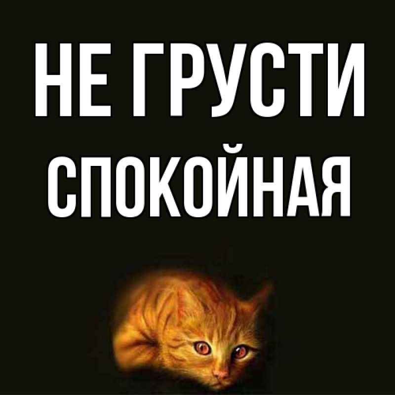 Картинка Не грусти, спокойная