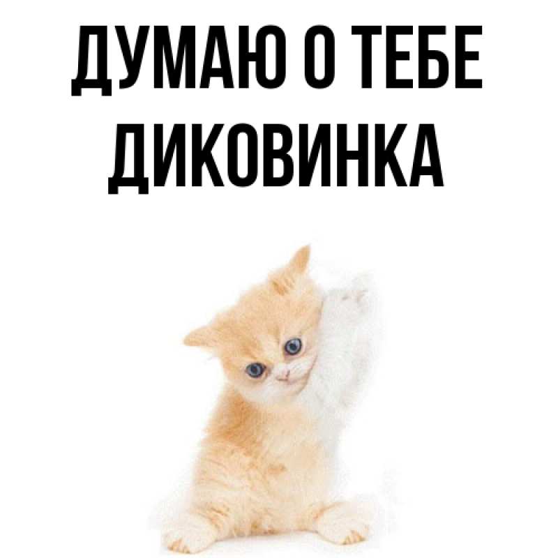 Картинка Думаю о тебе, Диковинка