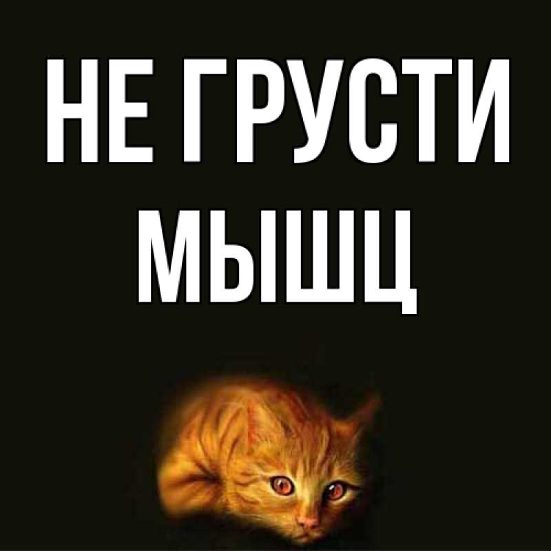 Открытка с именем, Мышц, Не грусти