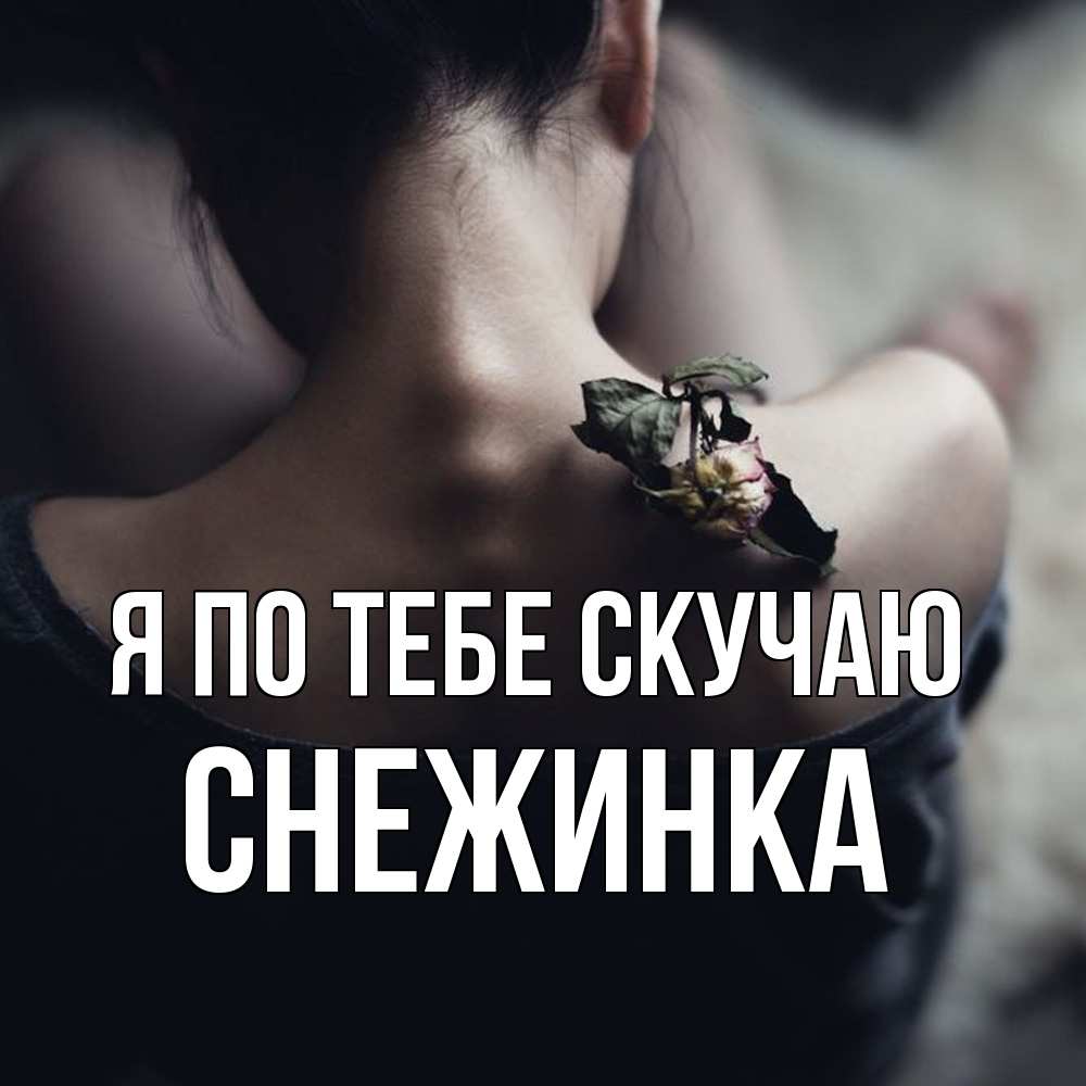 Открытка на каждый день с именем, Снежинка Я по тебе скучаю засох цветок Прикольная открытка с пожеланием онлайн скачать бесплатно 