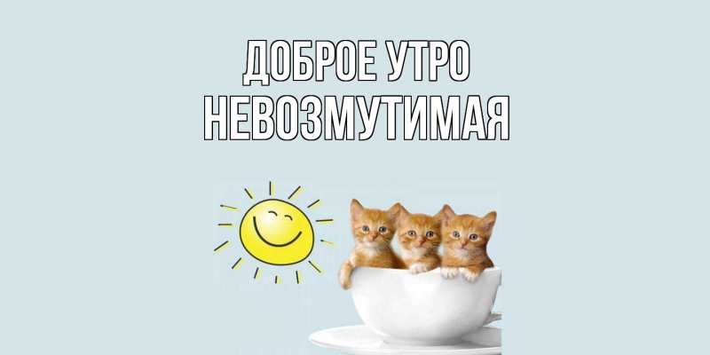 Картинка Доброе утро, Невозмутимая