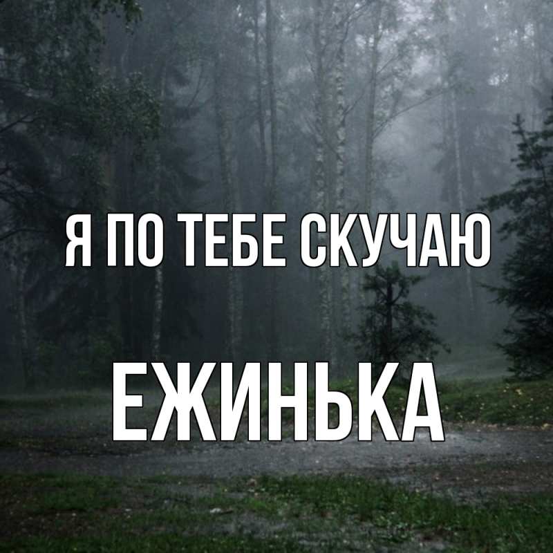 Картинка Я по тебе скучаю, ежинька