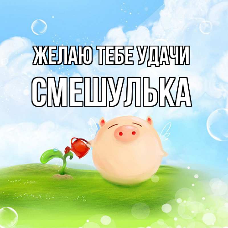 Картинка Желаю тебе удачи, Смешулька