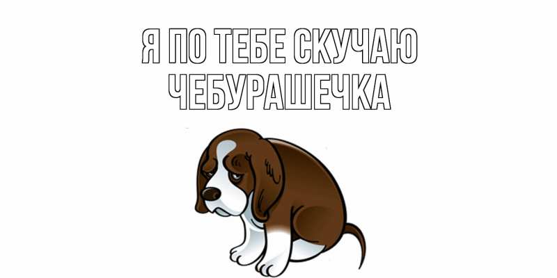 Картинка Я по тебе скучаю, Чебурашечка