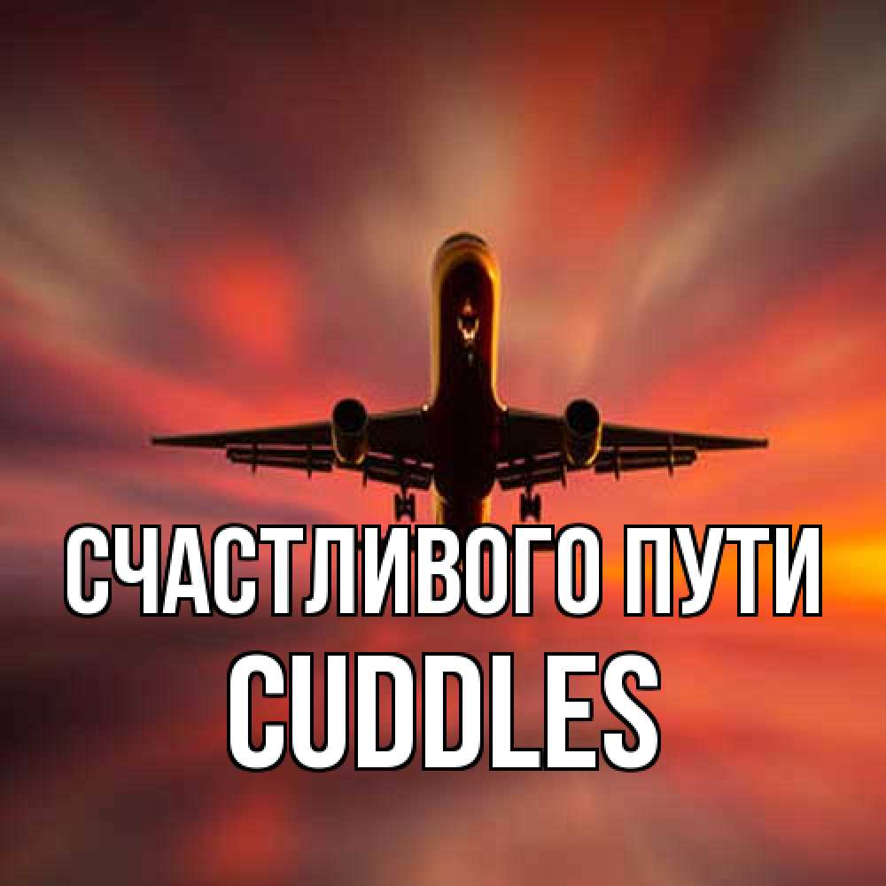 Открытка на каждый день с именем, Cuddles Счастливого пути самолет набирает высоту Прикольная открытка с пожеланием онлайн скачать бесплатно 