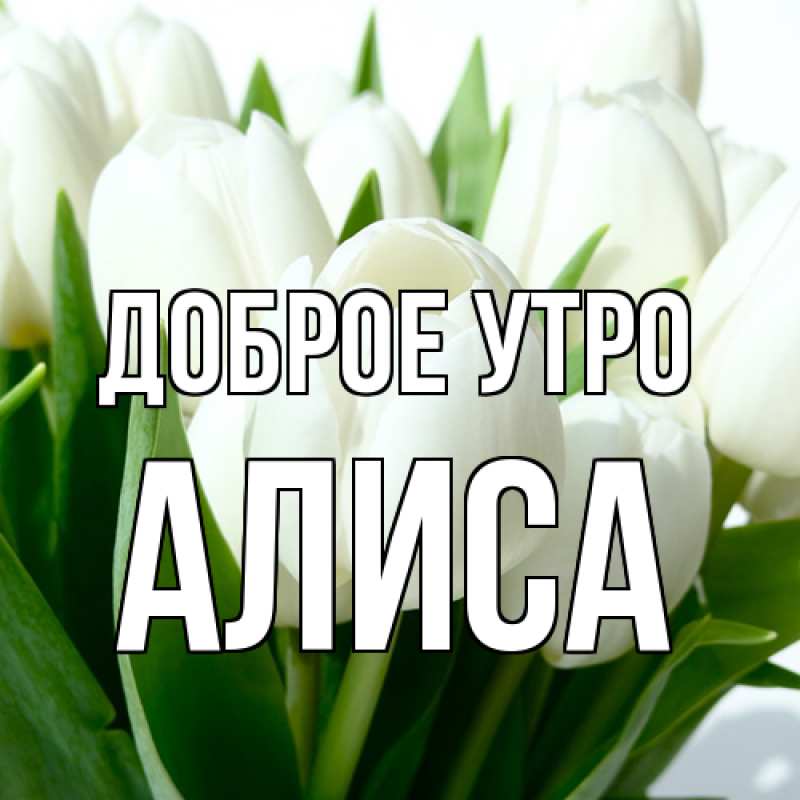 Открытка с именем, Алиса, Доброе утро