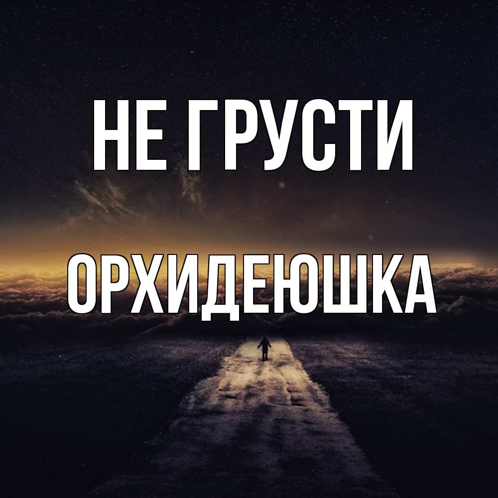 Открытка на каждый день с именем, Орхидеюшка Не грусти дорога в никуда Прикольная открытка с пожеланием онлайн скачать бесплатно 