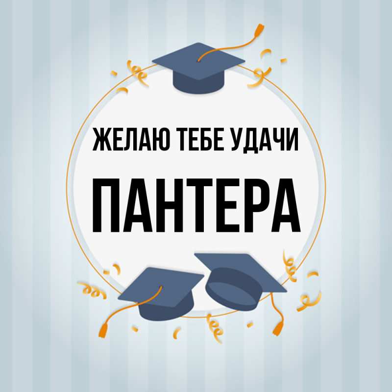 Картинка Желаю тебе удачи, Пантера