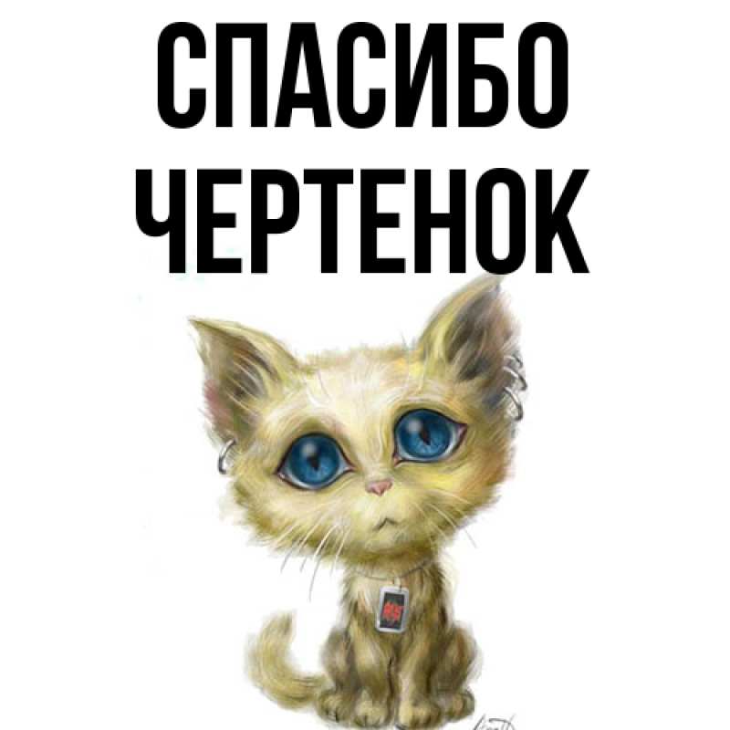 Картинка Спасибо, чеpтенок