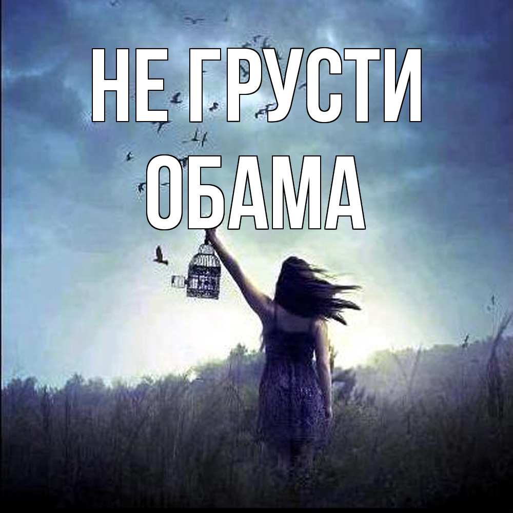 Открытка на каждый день с именем, Обама Не грусти на волю Прикольная открытка с пожеланием онлайн скачать бесплатно 